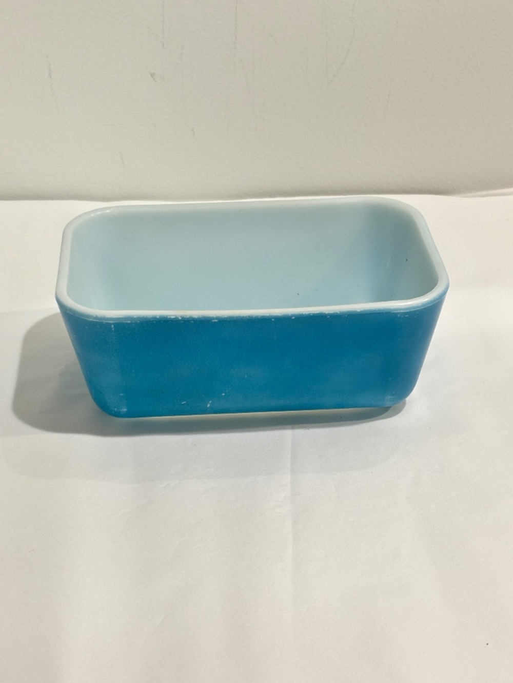 Vintage Pyrex glass baking dish 502-B turquoise blue rectangle cookware A-35 USA